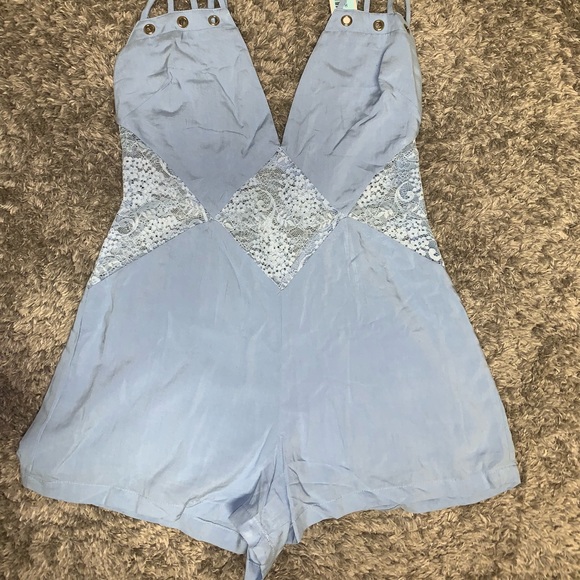 Millau Other - Baby blue lace cutout romper